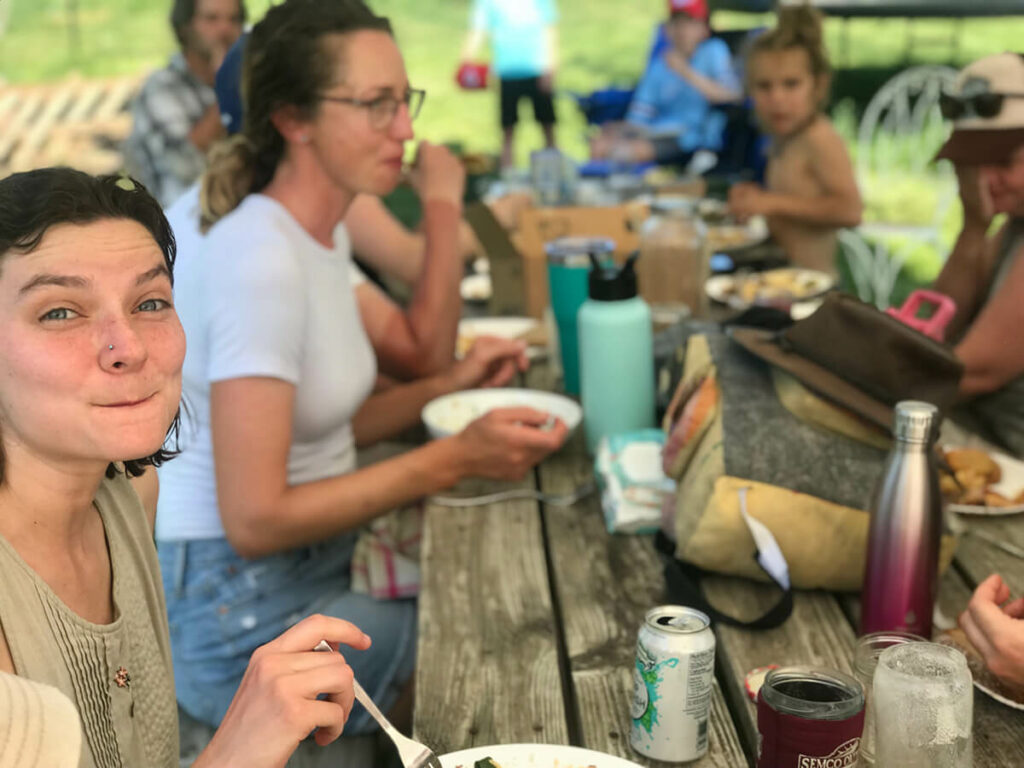 People having a picnic