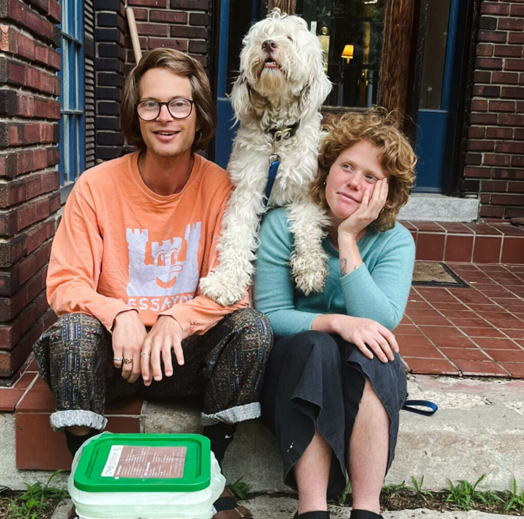 couple sitting on stoop